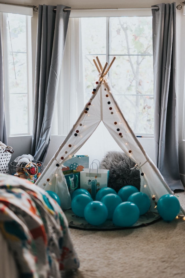 teepee in a children's room